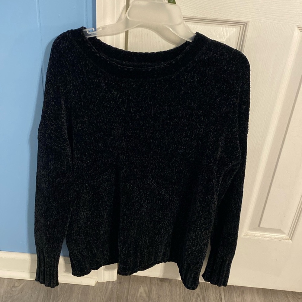 Black Polyester Sweater